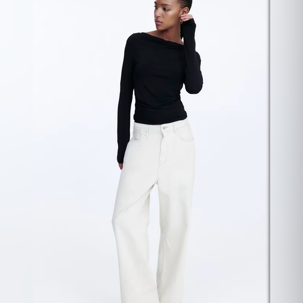 H&M Black Relaxed Blouse